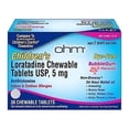 thumbnail image 1 of OHM Children’s Loratadine Chewable, Dye Free, Bubblegum, Non-Drowsy 24h Relief of Sneezing, Runny Nose, Watery Eyes, Itchy Throat or Nose, Antihistamine, Indoor & Outdoor Allergies, 5mg, 30 Tablets, 1 of 5