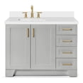 thumbnail image 1 of ARIEL TAYLOR 43 IN. LEFT OFFSET SINGLE RECTANGLE SINK VANITY IN GREY, 1 of 7