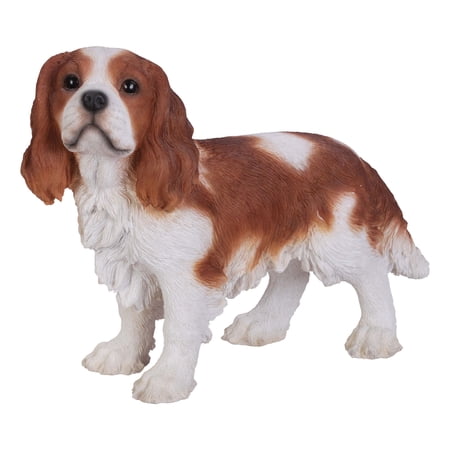 Hi-Line Gift Ltd. Brown/White King Charles Spaniel Standing Statue