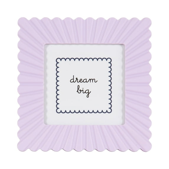 DesignOvation 4x4 Square Lavender Decorative Tabletop Picture Frame