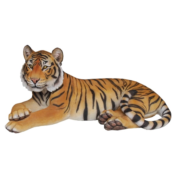 Hi-Line Gifts 39" Tiger Laying Down Outdoor Garden Statue