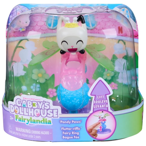 Gabby's Dollhouse Fairylandia, Flutter-Riffic Fairy Ring with Display Stand, Kids Toys for Girls & Boys Ages 3 and up (Styles Vary)