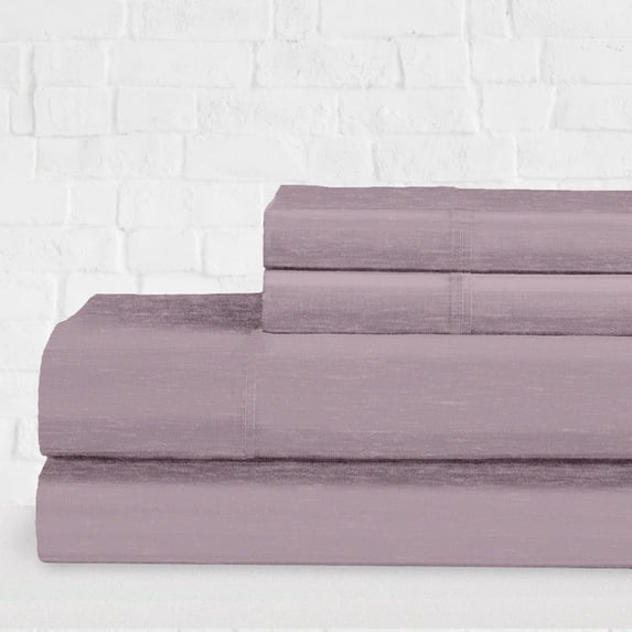 Soft Heather Jersey Knit 4-Piece Sheet Set