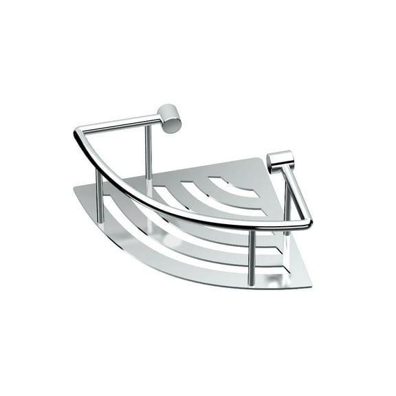 Gatco 1452 Elegant 8" Corner Shelf, Chrome