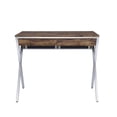 thumbnail image 1 of Desk in Weathered Oak & Chrome - Paper Veneer, Metal Weathered Oak & Chrome, 1 of 1