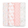thumbnail image 1 of aden + anais Essentials Swaddle Blanket, 4 Pack, Piece of My Heart, 1 of 7