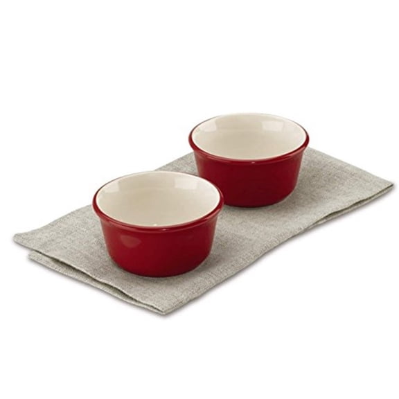 9oz Set Two Ramekins Red