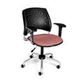thumbnail image 1 of OFM Star Swivel Office Chair with Arms in Coral Pink, 1 of 2