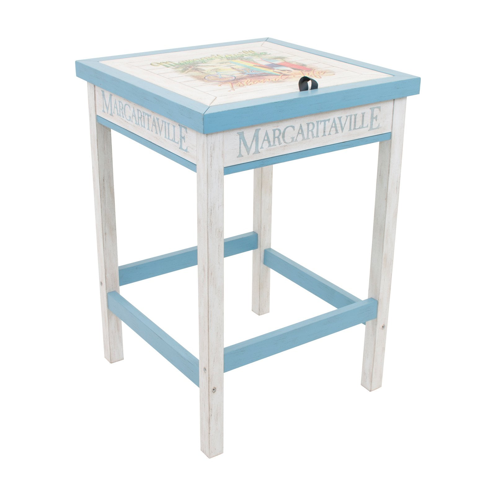 Colorful Poplar Wood Outdoor Bistro Table with Beverage Tub