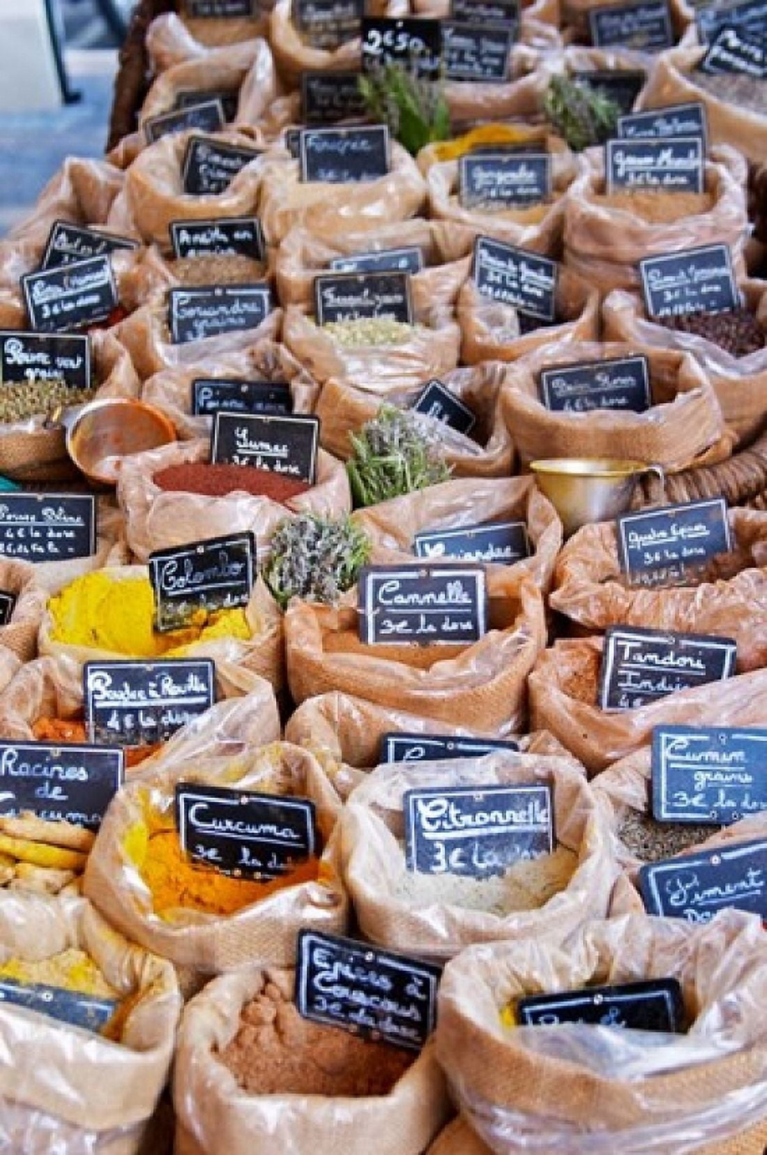 Merchants Stall of Spices at Street Market Canvas Art - Per Karlsson DanitaDelimont (24 x 36)
