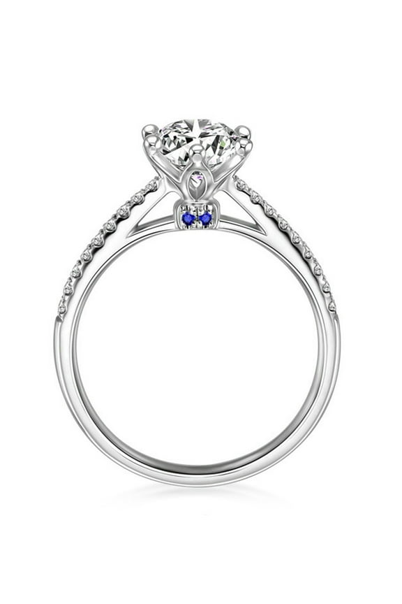 Merci Engagement Ring Sterling Silver Solitaire Cz Womens Ginger Lyne Collection