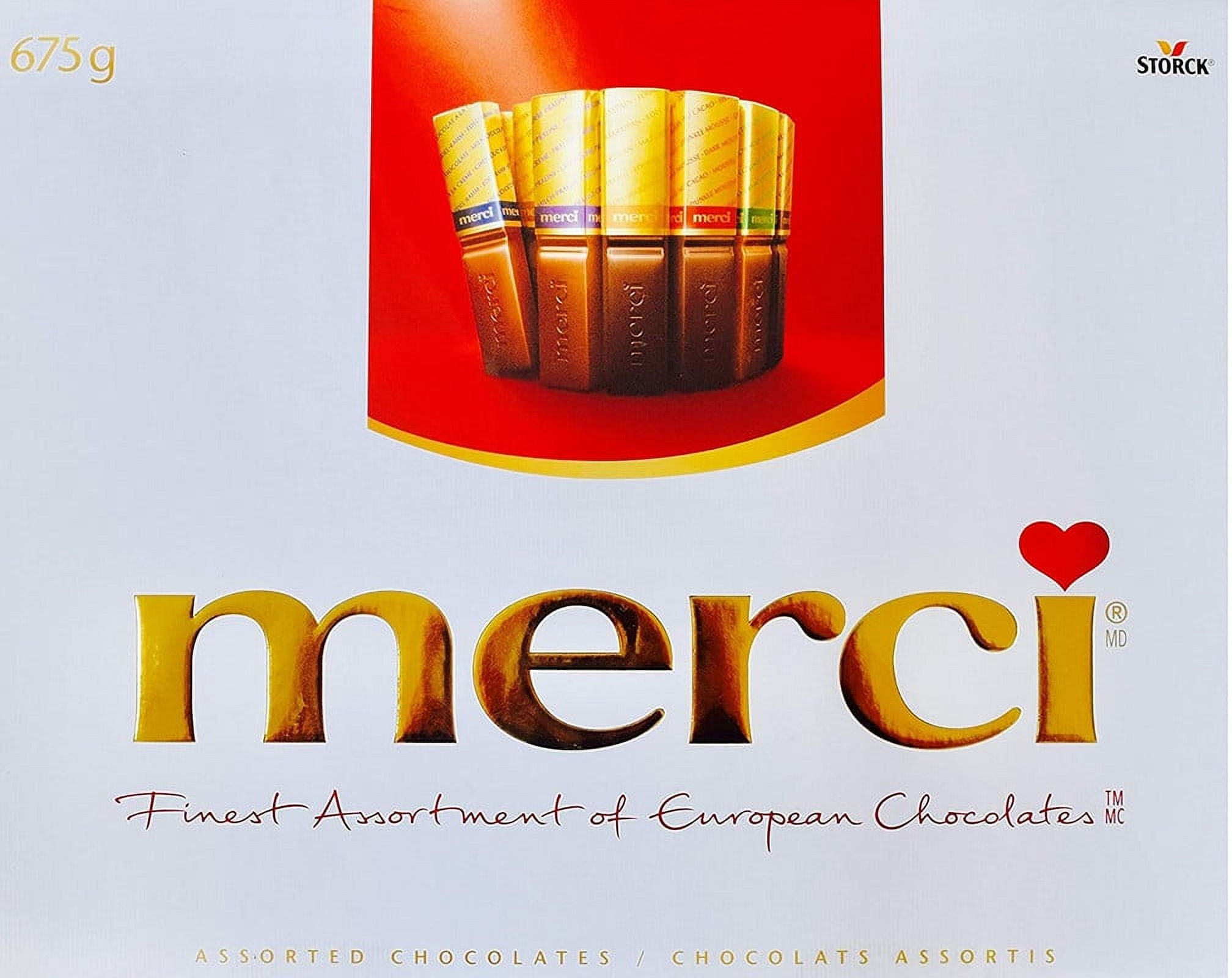 Merci European Chocolate Assortment, 675g / 23.8oz, 54 pieces