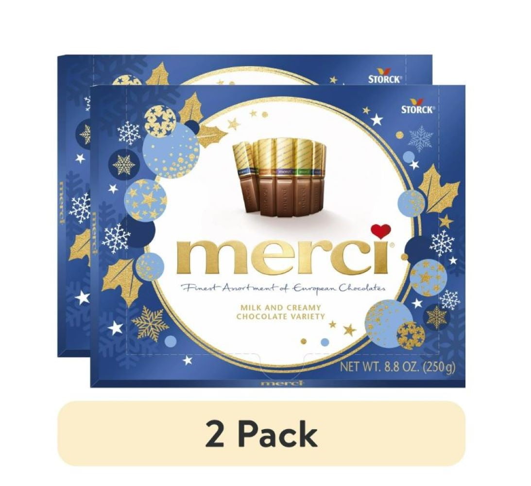 Merci Milk Assorted Holiday Chocolate Candy, 8.8oz (2 pack)