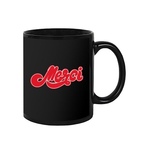Merci Slogan Mug Unisex's -Image by Shutterstock