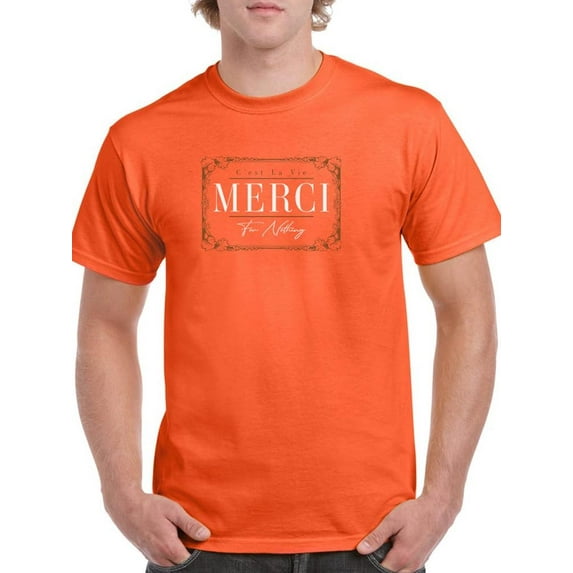 Merci Young Fashion T-Shirt Men -Image by Shutterstock, Male 4X-Large