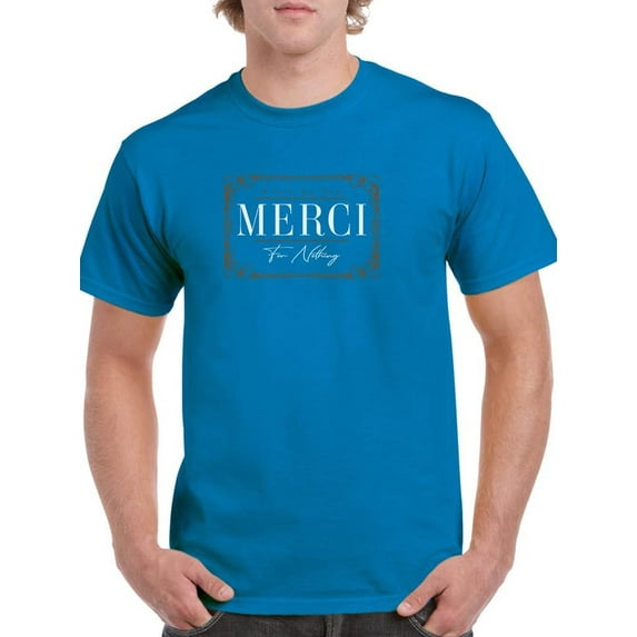 Merci Young Fashion T-Shirt Men -Image by Shutterstock, Male Large