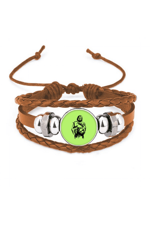 Merciful Savior Kindness Tolerant Bracelet Wristband Leather Jewelry Ornament