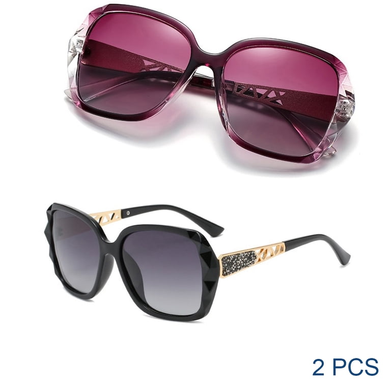 Women 2pcs Floral Frame/Polarized  Trendy Polarized Oversized Big Sunglasses Amazon.com: Leafael Polarized Sunglasses Women main image 2