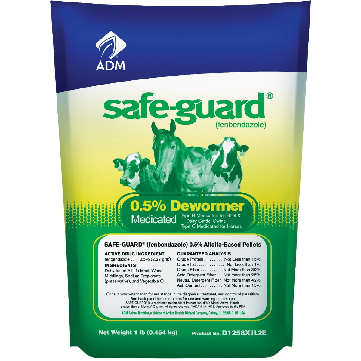 Merck Animal SafeGuard 0.5 Dewormer Pellet 1lb
