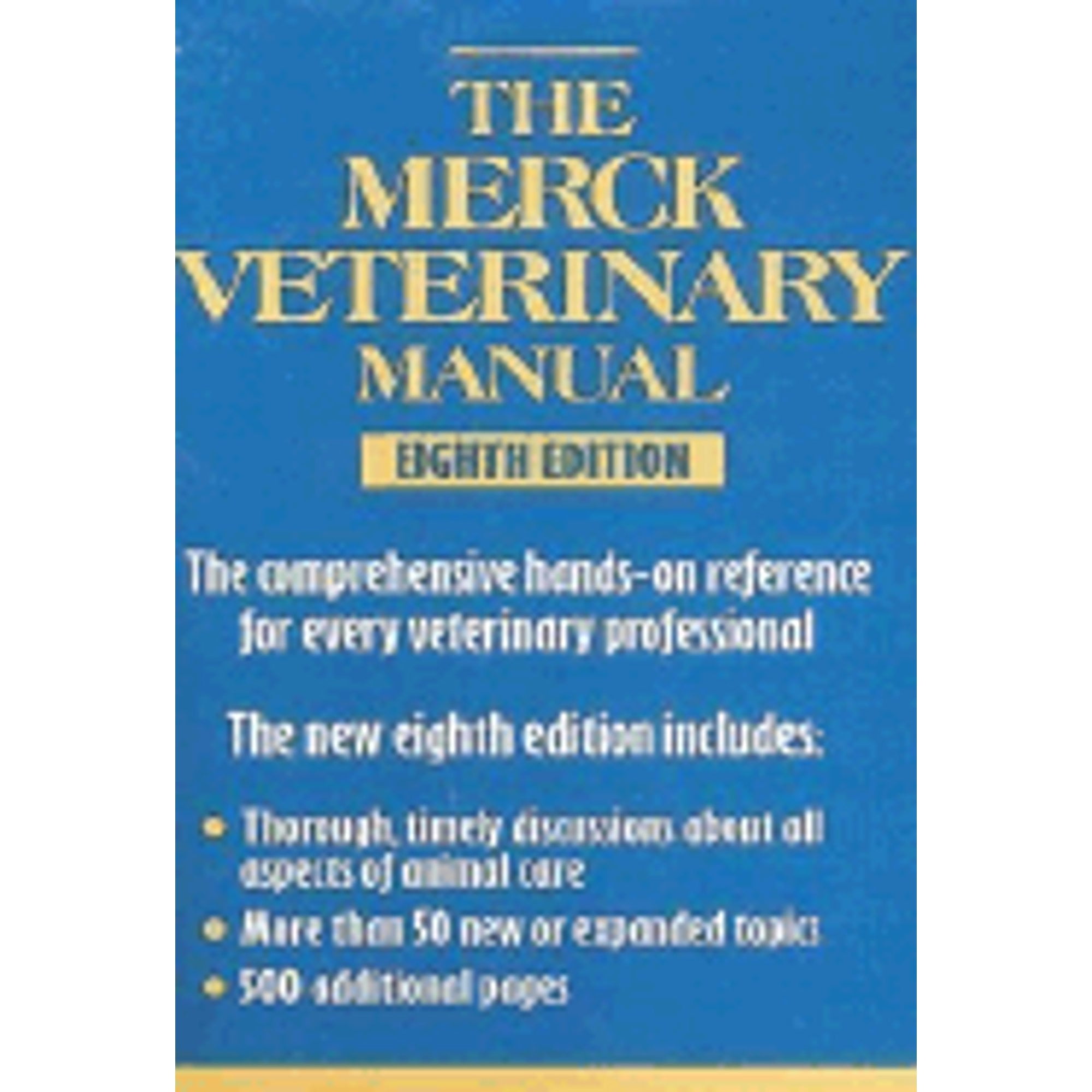 Pre-Owned Merck Veterinary Manual, Hardcover by Aiello, Susan E. (EDT); Mays, Asa (EDT); Merck \u0026 Co. (COR); Merial Limited (COR), ISBN 0911910298, ISBN-13 9780911910292