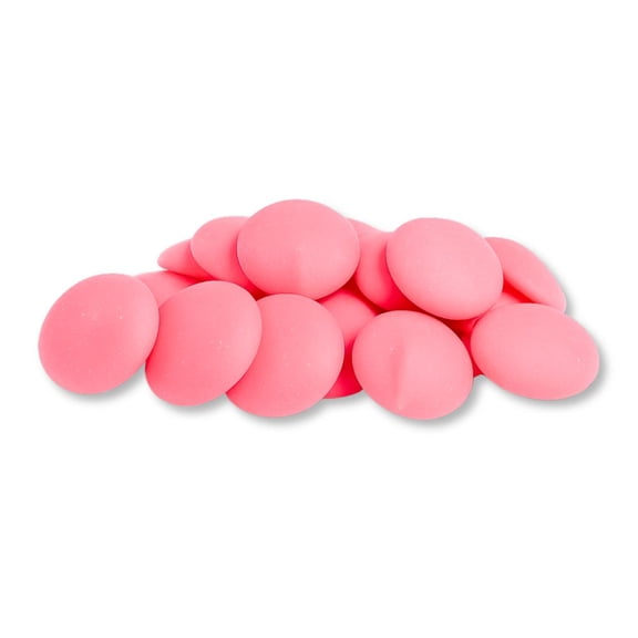 Merckens Pink Vanilla-Flavored Candy Coating & Melting Wafers - 5 lb
