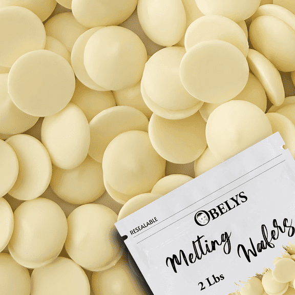 Merckens White Chocolate Melts By Obelys - White Melting Wafers | 2 pounds