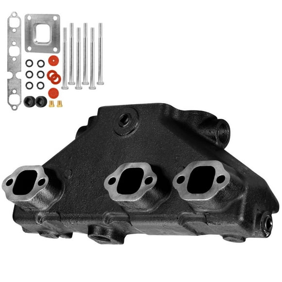 Mercruiser Dry Joint Exhaust Manifold with Gaskets & Bolts - Replaces 864612T02 - For 2002 and Newer 4.3L V6 Engines., Dry Joint Cast Iron Manifold by FASWORX