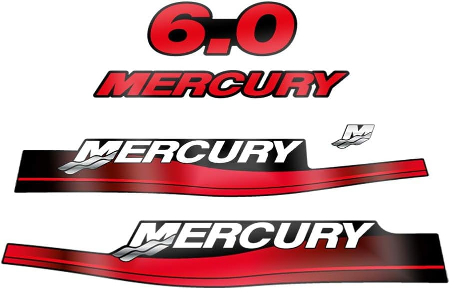 Replacement Decal Set For Mercury 60 Outboard (1999-2004) – Aftermarket Stickers, UV & Weather Resistant