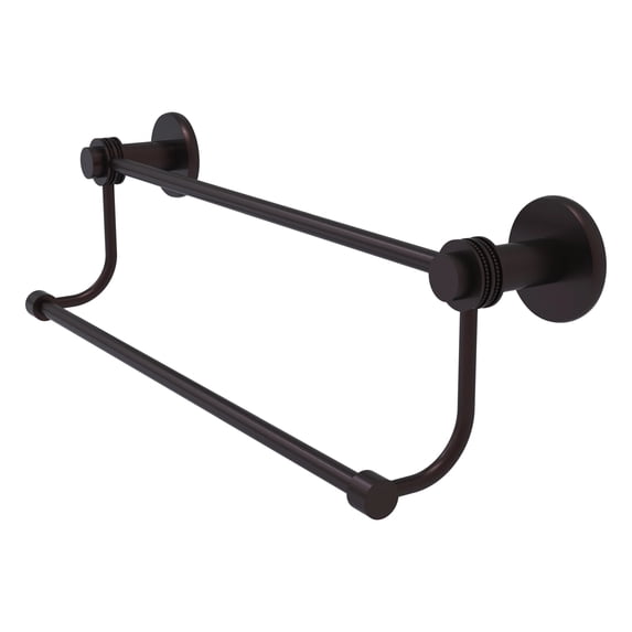 Mercury Collection 18-in Double Towel Bar with Dotted Accents in Antique Bronze