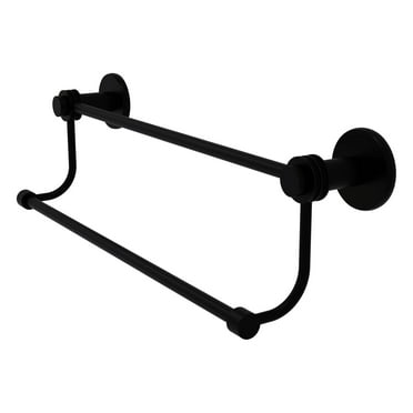 Mercury Collection 18-in Double Towel Bar with Dotted Accents in Matte Black