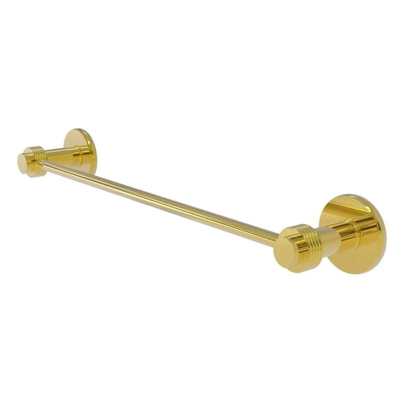 Mercury Collection 18-in Towel Bar with Groovy Accent in Polished Brass