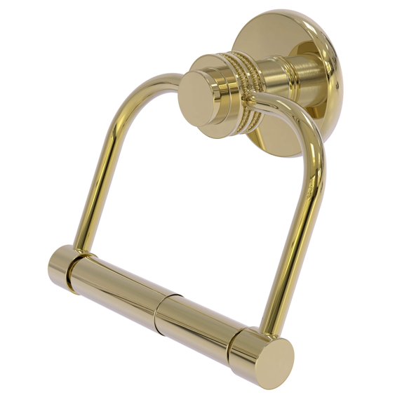 Mercury Collection 2 Post Toilet Tissue Holder - Unlacquered Brass / Dotted