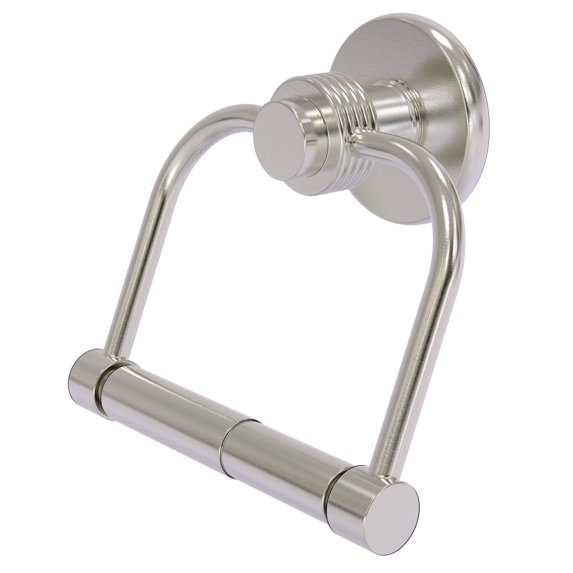 Mercury Collection 2 Post Toilet Tissue Holder with Groovy Accents in Satin Nickel