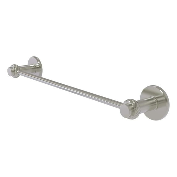 Mercury Collection 30-in Towel Bar with Twist Accent in Satin Nickel
