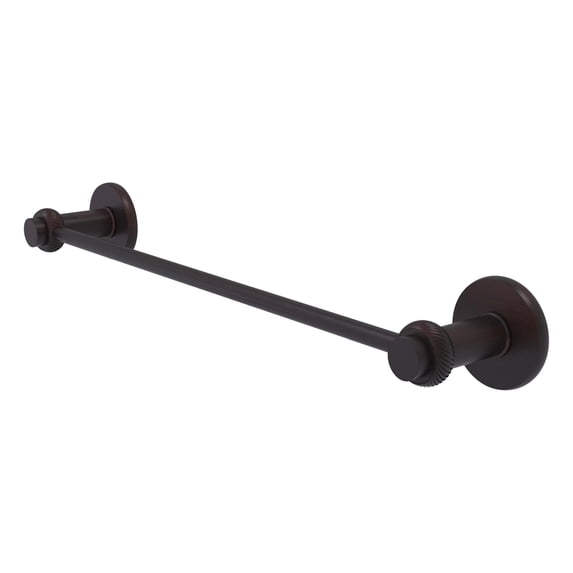 Mercury Collection 36-in Towel Bar with Twist Accent in Venetian Bronze
