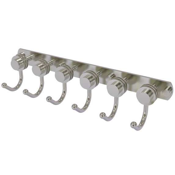 Mercury Collection 6 Position Tie and Belt Rack - Satin Nickel / Dotted