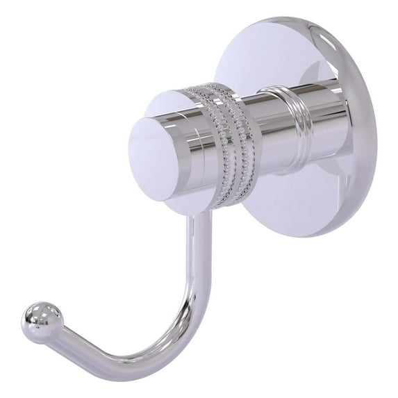 Mercury Collection Robe Hook - Polished Chrome / Dotted