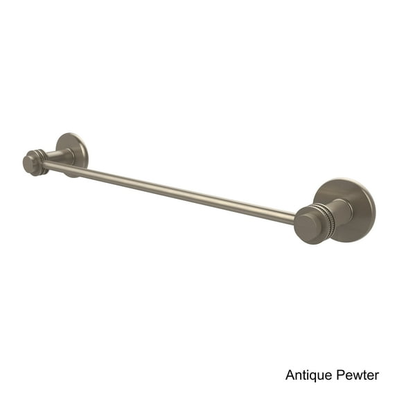 Mercury Collection Towel Bar with Dotted Accents - Antique Pewter / 24 Inch