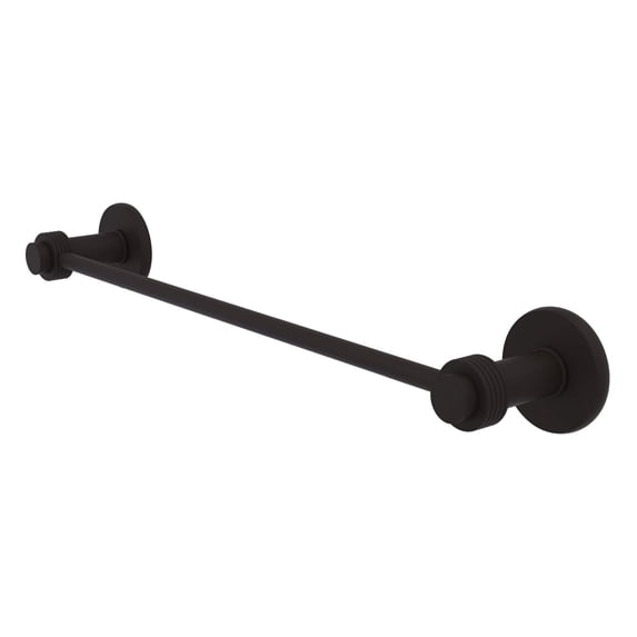 Mercury Collection Towel Bar with Grooved Accents - Oil Rubbed Bronze / 30 Inch