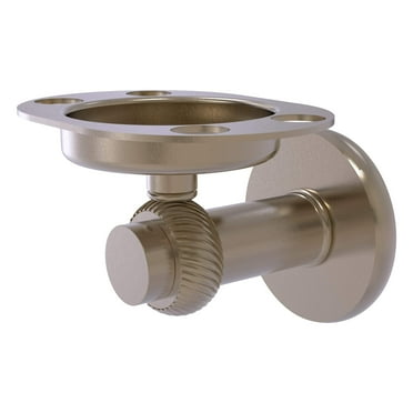 Mercury Collection Tumbler and Toothbrush Holder with Twisted Accents in Antique Pewter