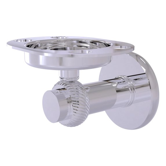 Mercury Collection Tumbler and Toothbrush Holder with Twisted Accents in Polished Chrome