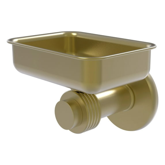 Mercury Collection Wall Mounted Soap Dish - Satin Brass / Grooved
