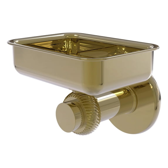 Mercury Collection Wall Mounted Soap Dish - Unlacquered Brass / Twisted