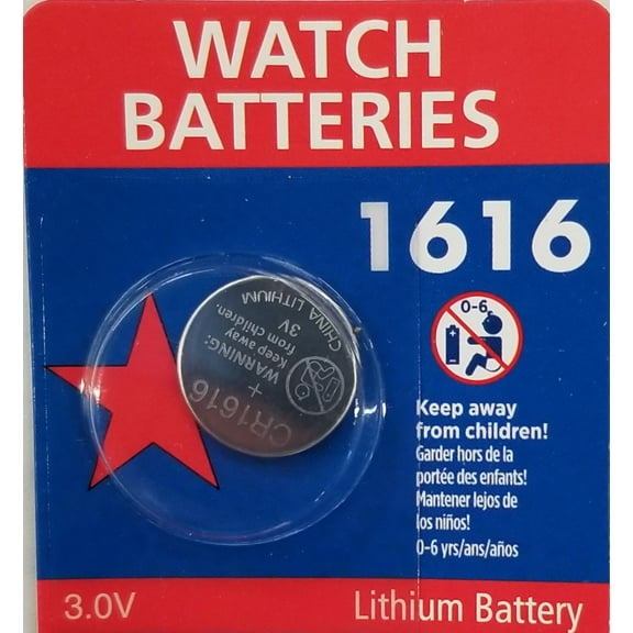 Mercury Free Lithium Star Struck 1616 3V Button Cell Battery
