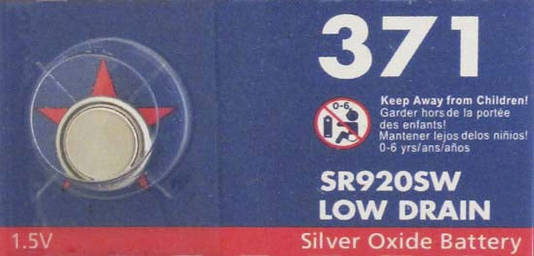 Mercury Free Silver Oxide 371 1.55V Button Cell Battery