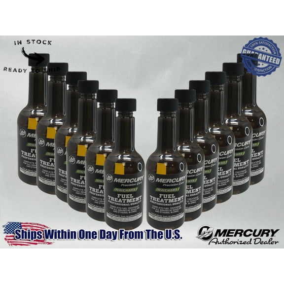 Mercury Genuine OEM Authentic Quickare Fuel Treatment 12 oz 92-8M0047930 12 Pack