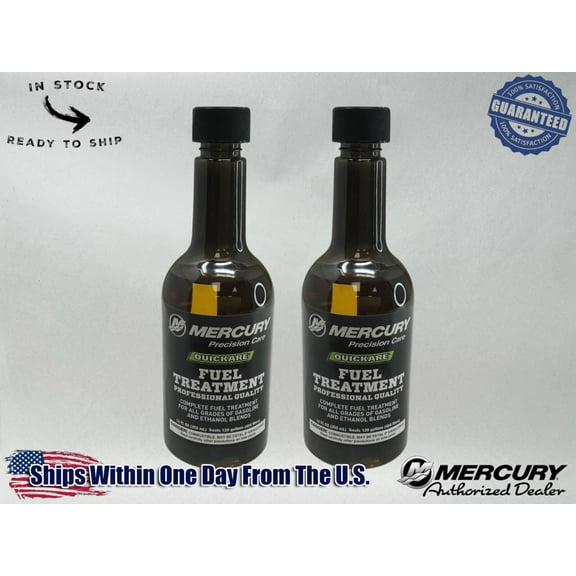 Mercury Genuine OEM Authentic Quickare Fuel Treatment 12 oz 92-8M0047930 2 Pack