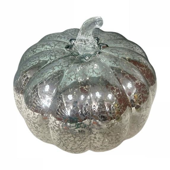 Mercury Glass Light up Pumpkin Light with Timer, with Led Lights Inside,Battery Operated Led Pumpkin Light,Ideal for Halloween Fall Decoration, Thanksgiving Rustic Deco
