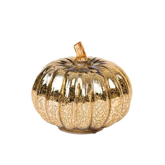 Mercury Glass Light up Pumpkin Light with Timer, with Led Lights Inside,Battery Operated Led Pumpkin Light,Ideal for Halloween Fall Decoration, Thanksgiving Rustic Decor(A)