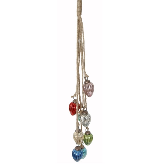 Mercury Glass Ornaments, Cluster Mini Glass Ornaments, Multi Color
